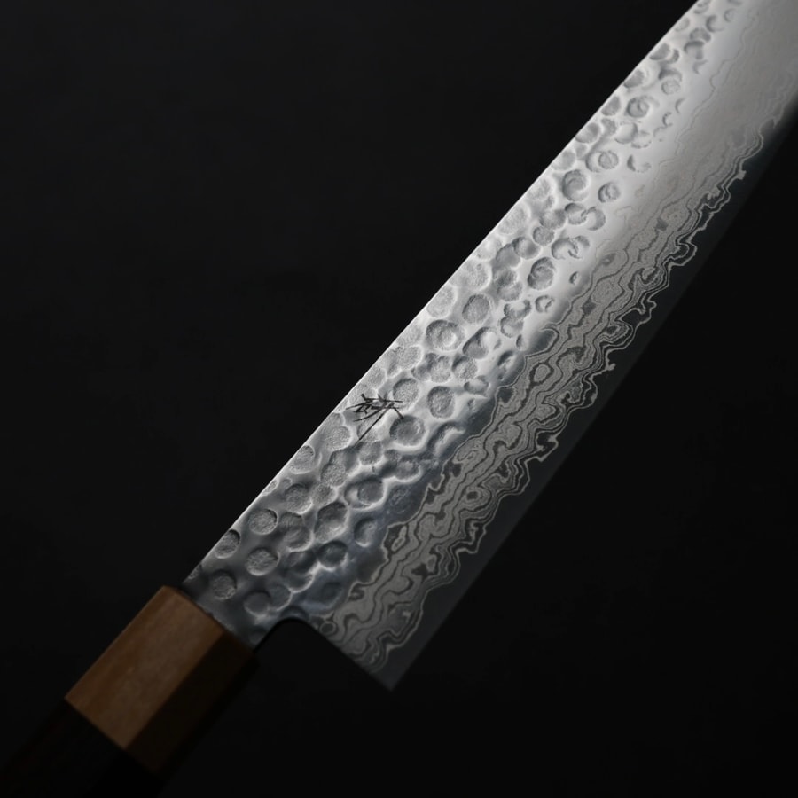 作SAKU 研 牛刀 210mm VG10鋼 鎚目大馬士革:圖片 5