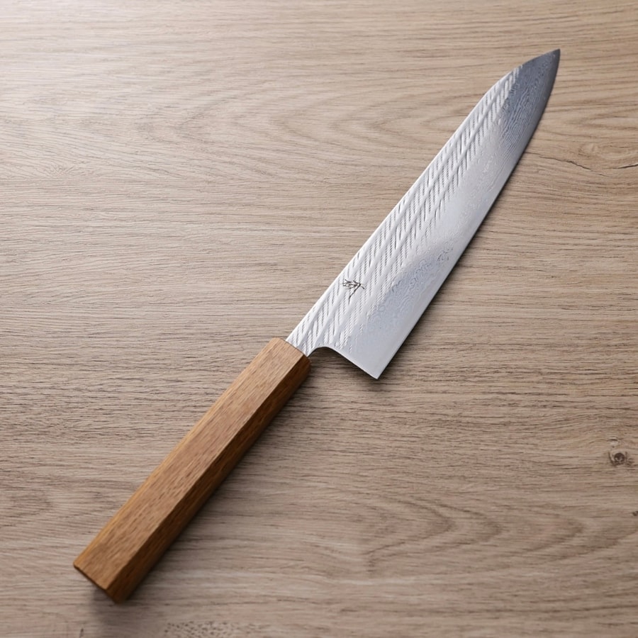 saku-ichi-g240g3-h-1 作SAKU 研 牛刀 240mm 銀三鋼 繩目大馬士革