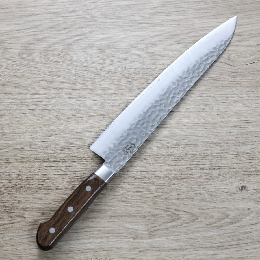 作SAKU 壱 牛刀 270mm AUS8鋼 鎚目