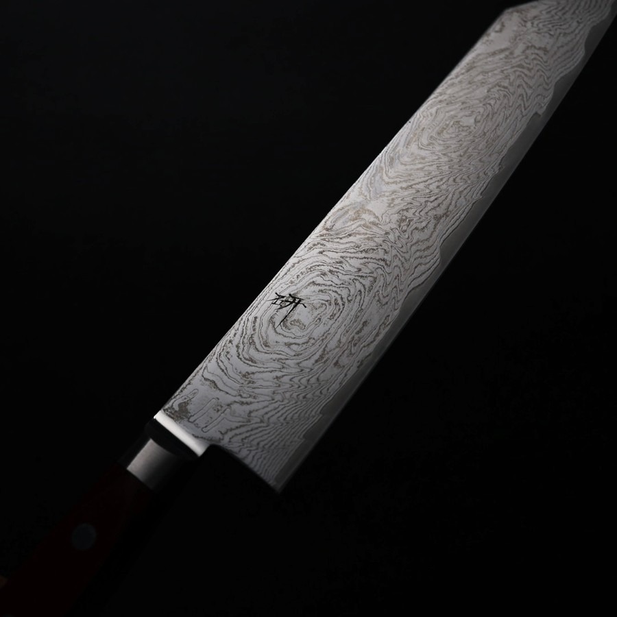 作SAKU 壱 切付牛刀 210mm AUS10鋼 鎚目 渦流大馬士革