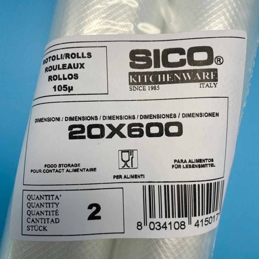 SICO舒肥專用真空包裝袋捲型20cmx600cm 25cmx600cm 30cmx600cm (2捲/包)