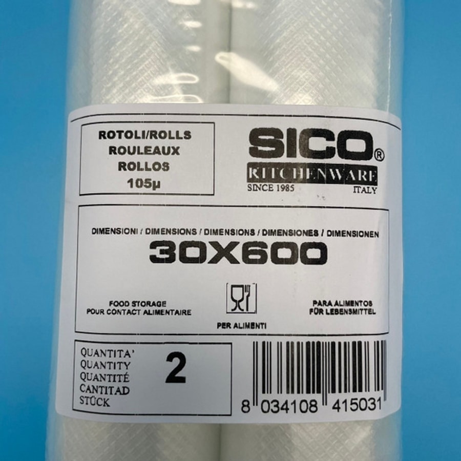 SICO舒肥專用真空包裝袋捲型20cmx600cm 25cmx600cm 30cmx600cm (2捲/包)