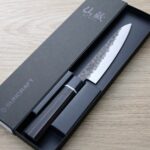 senzo-p130-sgt-2 仙藏 蔬果刀 130mm SG strix粉末鋼 黑打鎚目