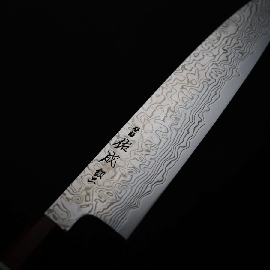 sukenari-g240-g3d-5 佑成 牛刀 240mm 銀三鋼 大馬士革