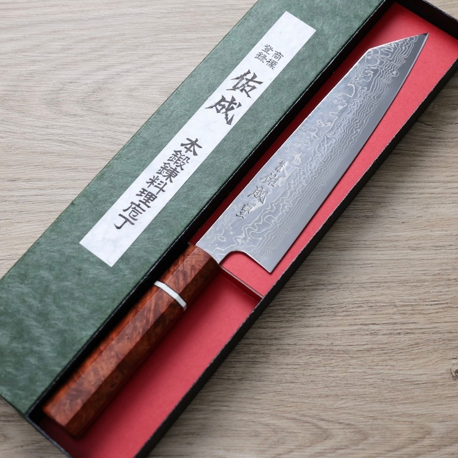 sukenari-k210-g3d-2 佑成 切付牛刀 210mm 銀三鋼 大馬士革