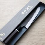 tadokoro-gyuto-sl3-210k-2-2 田所真琴 牛刀 210mm 銀三鋼 黑打鎚目