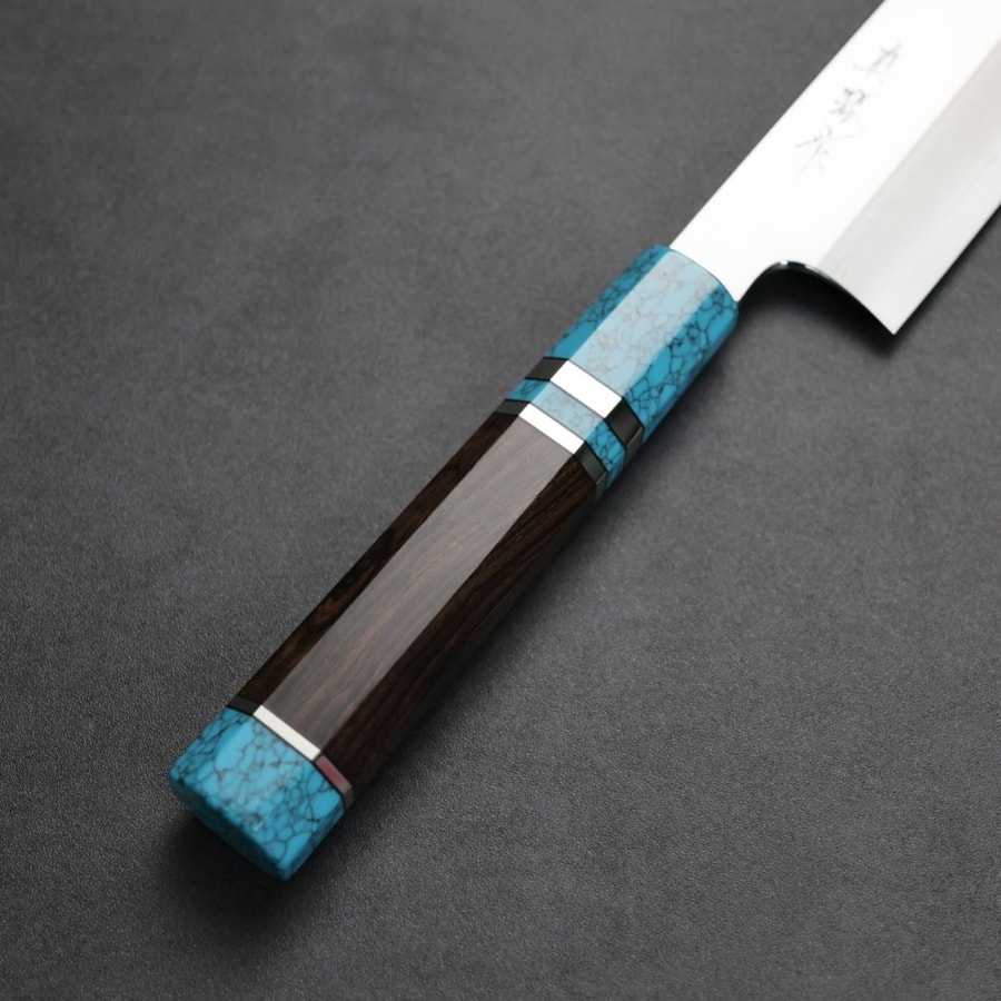 田所真琴 薄刃 180mm 銀三鋼 藍松石黑檀柄