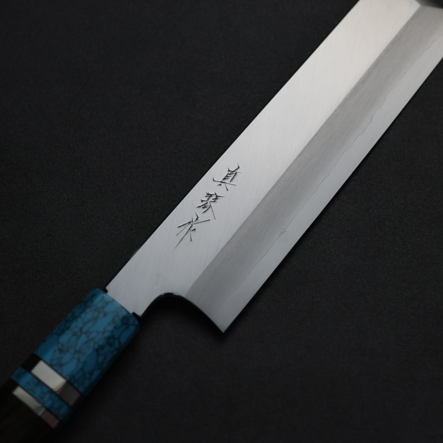 田所真琴 薄刃 180mm 銀三鋼 藍松石黑檀柄