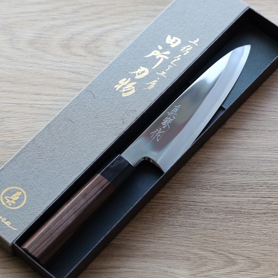 田所真琴 原創出刃 165mm<br>白紙鋼 鏡面