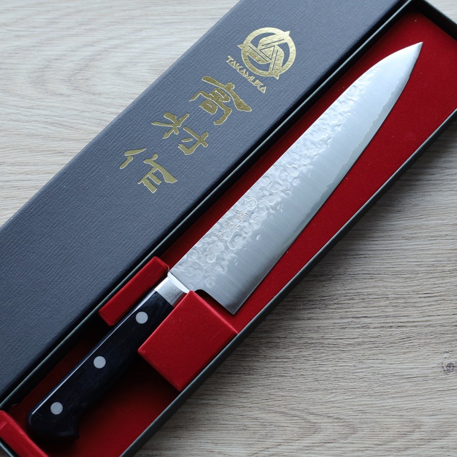 takamura-gyuto-vg10-2 高村刃物 牛刀 210mm VG10 鎚目