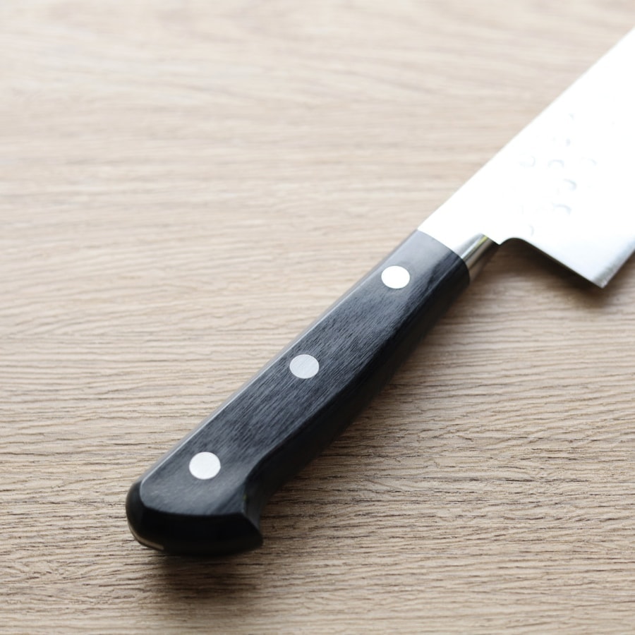takamura-santoku-vg10-3-1 高村刃物 三德刀 170mm VG10 鎚目