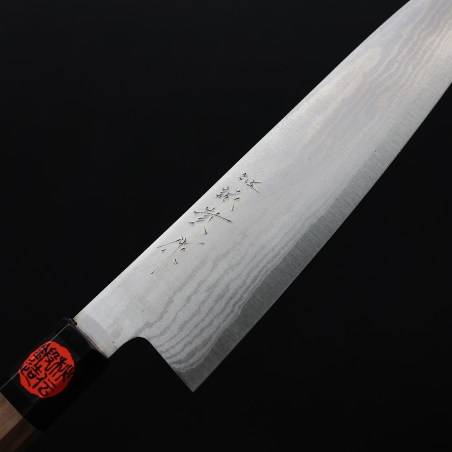 tanaka-gyuto-210g3-4 田中一之/誠貴作 牛刀 210mm 銀三鋼 大馬士革