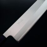 tsunehisa-kgyuto-210sk1-4 恆久 切付牛刀 210mm 白紙鋼 樫紫柄