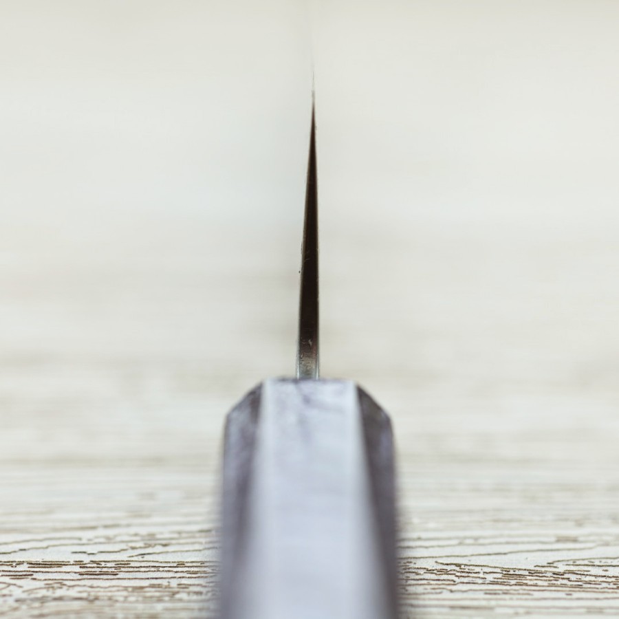 tsunehisa-kgyuto-210sk1-5 恆久 切付牛刀 210mm 白紙鋼 樫紫柄