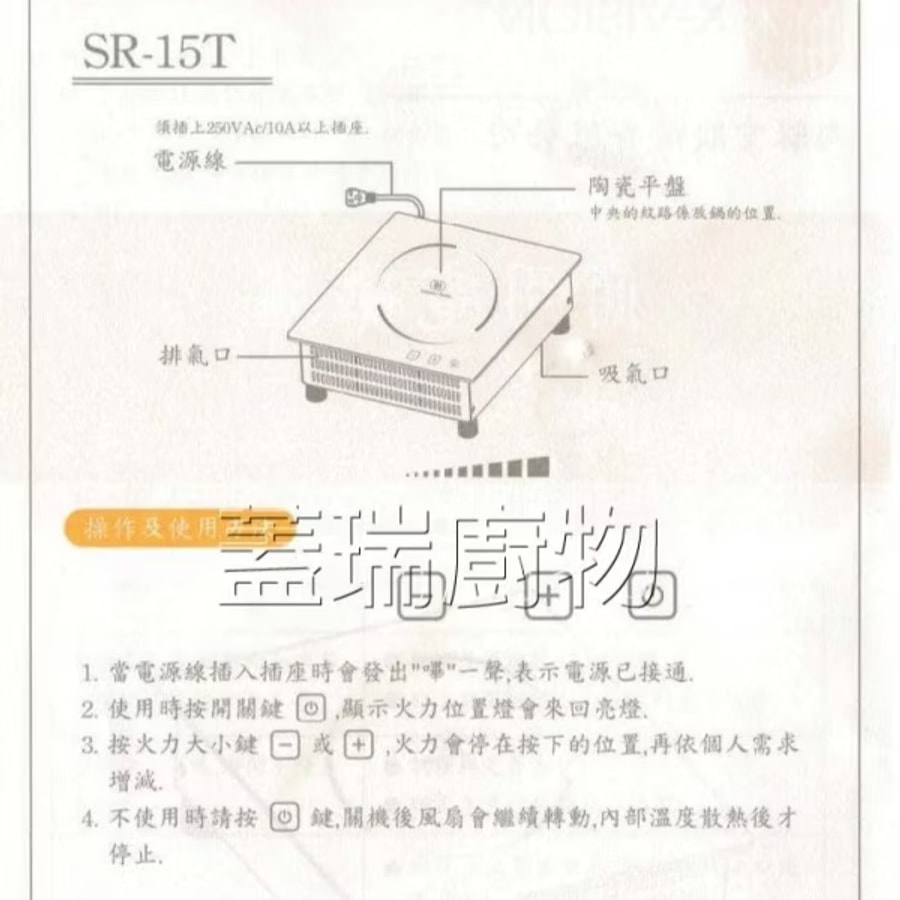 蓋瑞廚物【尚龢堂1500W觸控變頻商用電磁爐】220V 全機不鏽鋼 連鎖店專用 高穩定度 崁入式電磁爐