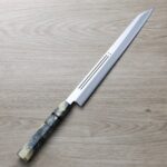 山脇刃物/鄉右馬允義弘 切付柳刃<br>300mm 銀三綱 鏡面血流