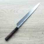 yamawaki-yanagi-270ak-3 山脇刃物/鄉右馬允義弘 柳刃 270mm 本鍛鍊 青紙鋼/附刀鞘