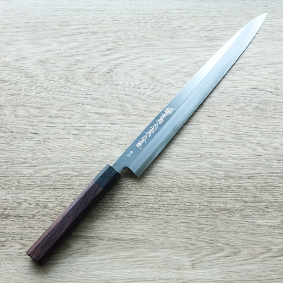 yamawaki-yanagi-270ak 山脇刃物/鄉右馬允義弘 柳刃 270mm 本鍛鍊 青紙鋼/附刀鞘