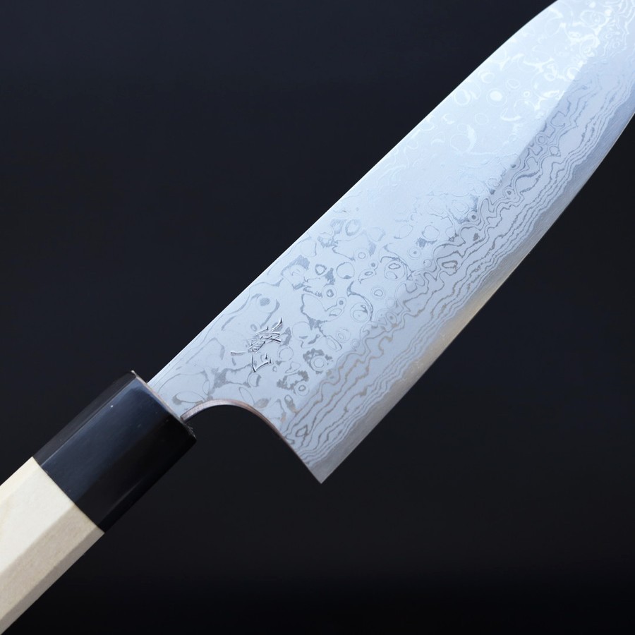 彌氏良寬 三德刀 單刃 165mm 白紙鋼 墨流