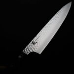 yaxell-sou-g210-5-1 YAXELL 嵐 蒼之風 牛刀 210mm AUS10 鎚目