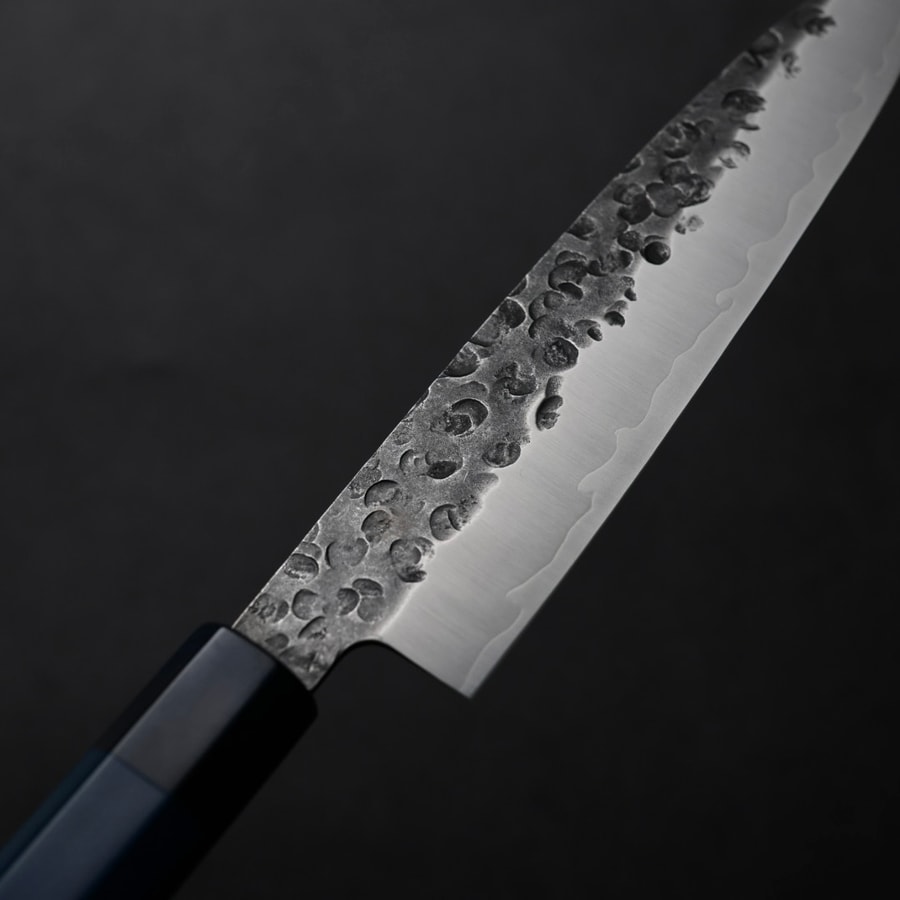 藍包丁 牛刀 210mm 鉬釩鋼 黑打鎚目:圖片 6