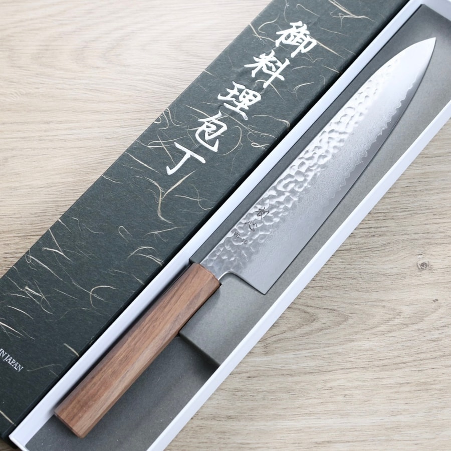 初心 牛刀 240mm VG10鋼 大馬士革鎚目:圖片 2