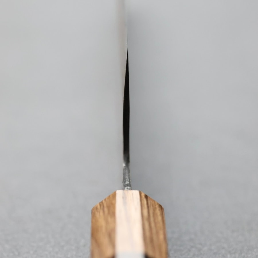 hinoura-s165ku-ys-6 日野浦刃物 味方屋 三德 165mm<br>青紙鋼 有色大馬士革