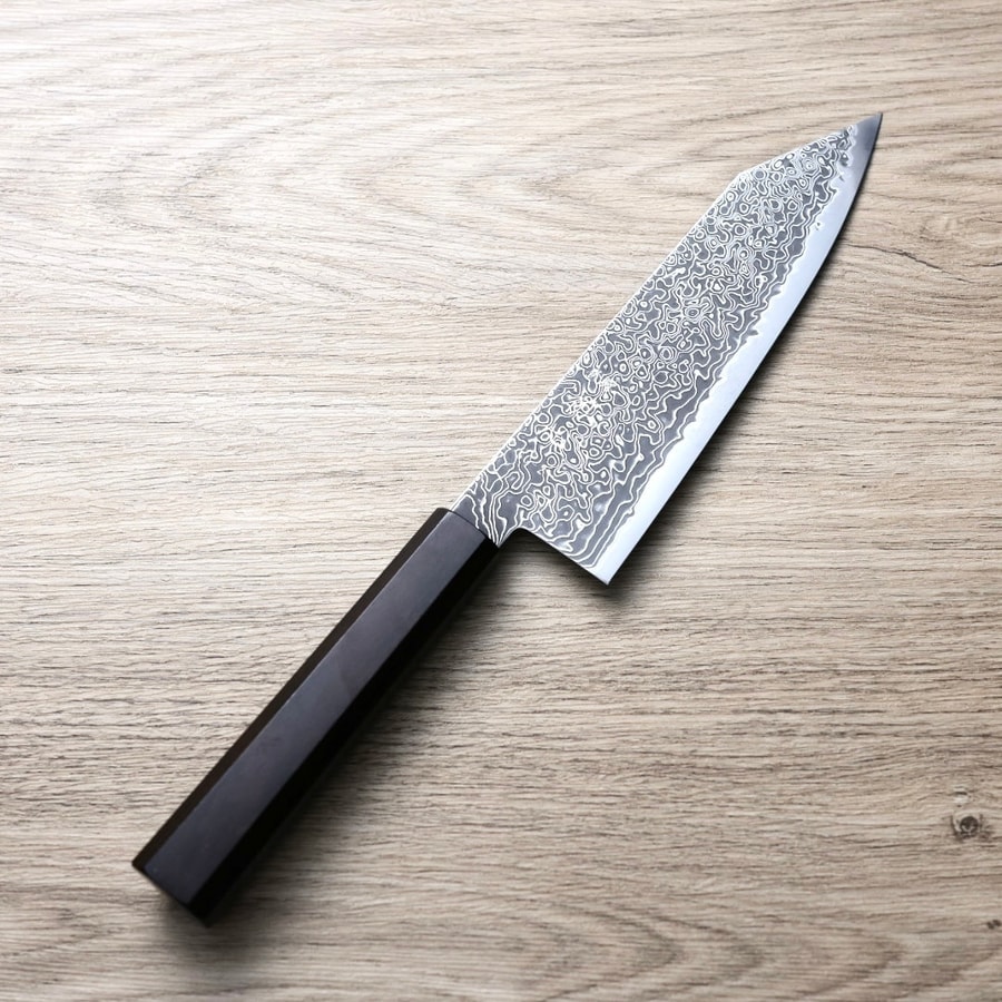 初心 流冰 文化 180mm<br>SG2鋼 黑染大馬士革
