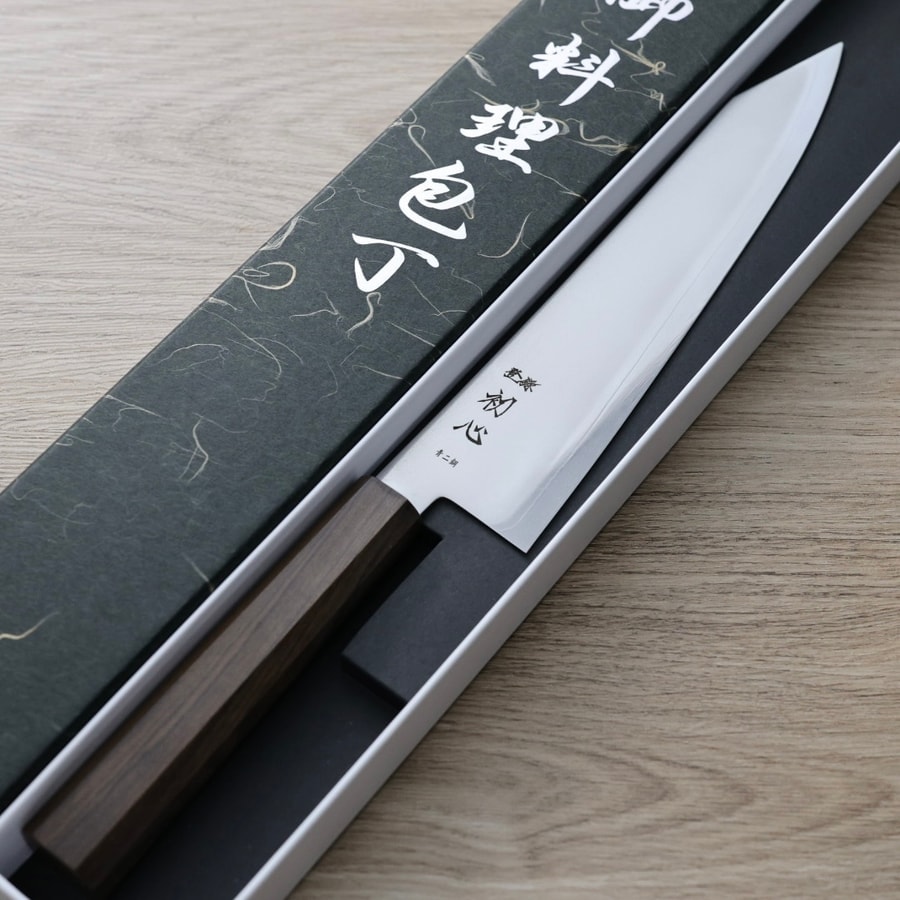 初心 海神 切付牛刀 210mm 青紙鋼:圖片 2