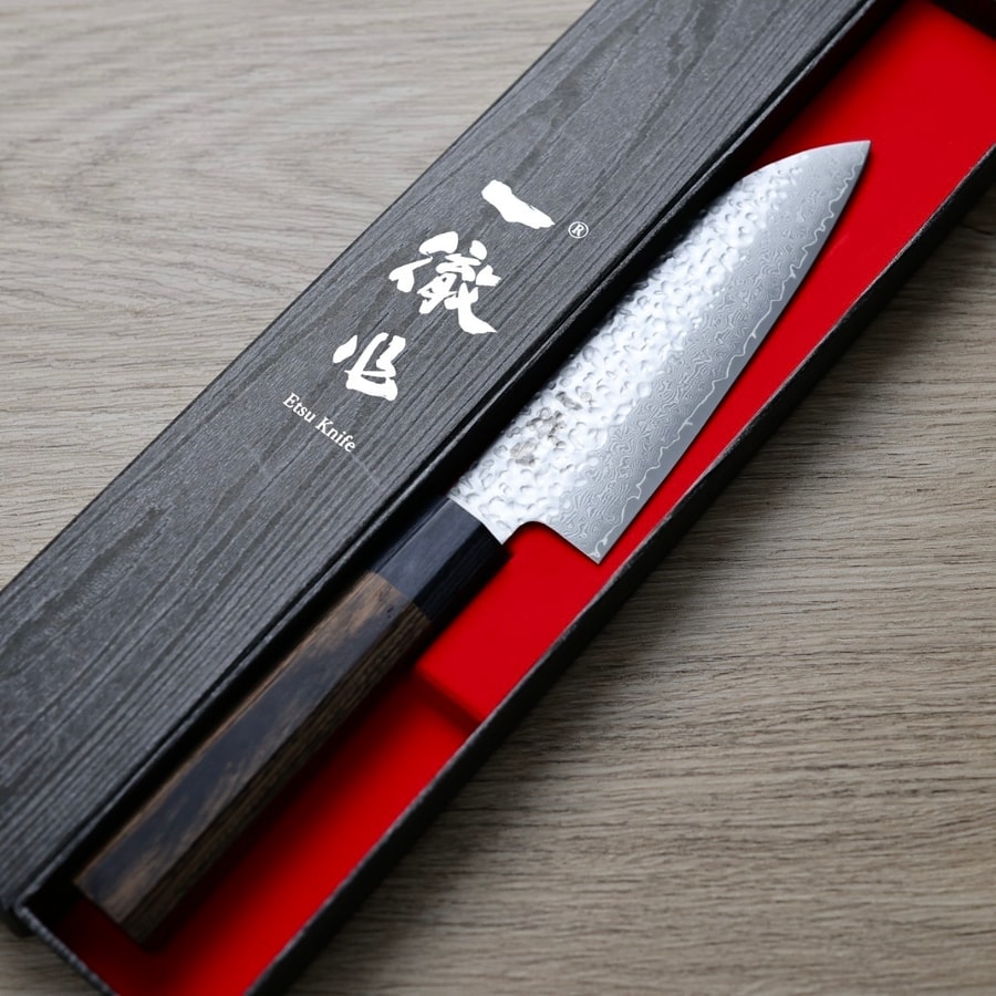 一徹 小三德 130mm VG10鋼 33層鎚目大馬士革:圖片 2