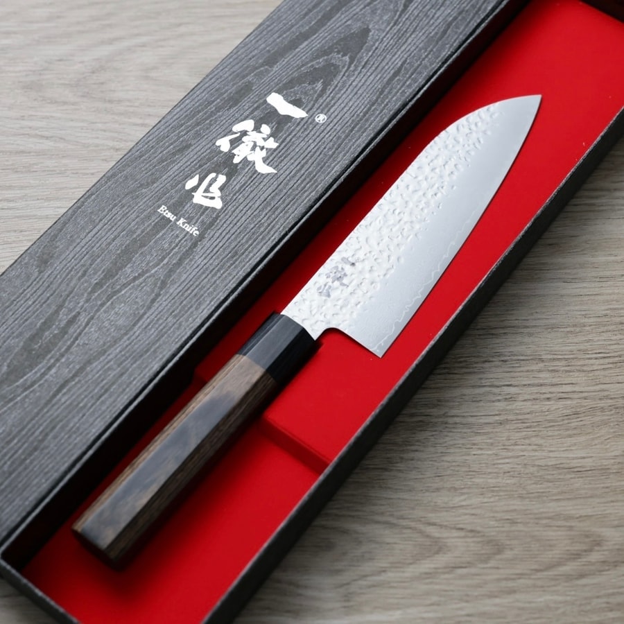 一徹 三德 150mm VG10鋼 33層鎚目大馬士革:圖片 2