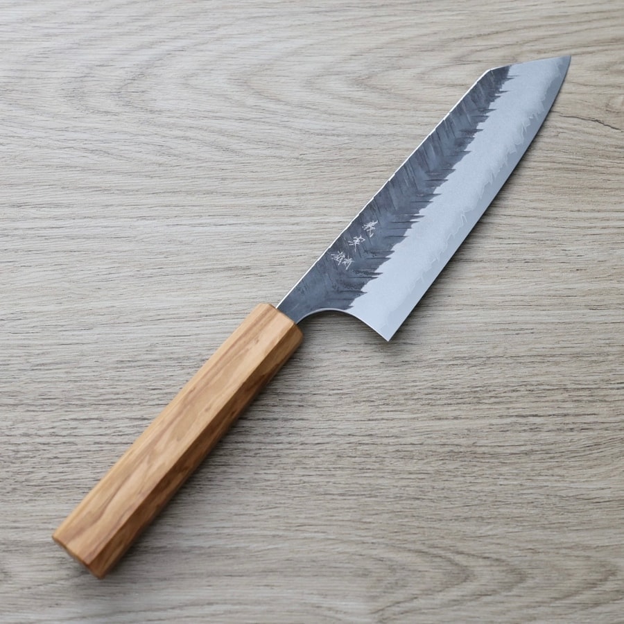 加藤義實 V鎚目 文化 170mm 青紙超級鋼 黑打