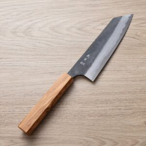 katoyoshimi-bunka-as-1 加藤義實 文化刀 170mm 青紙超級鋼 黑打墨流
