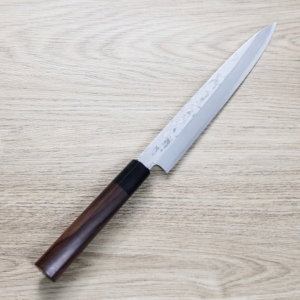 北岡英雄 柳刃 210mm 白紙鋼 墨流