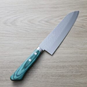 matsutani-gyuto-vg1-g 增谷訓生 牛刀 180mm VG1鋼 鎚目 綠柄