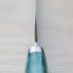 matsutani-gyuto-vg10-skg-4 增谷訓生 牛刀 180mm VG10鋼 鎚目大馬士革 雪華 綠柄