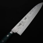 matsutani-gyuto-vg10-skg-5 增谷訓生 牛刀 180mm VG10鋼 鎚目大馬士革 雪華 綠柄
