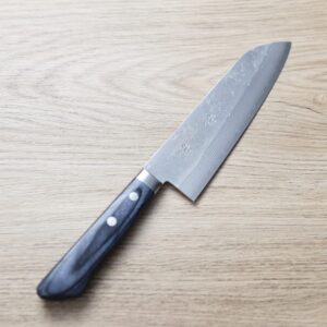 matsutani-s170-vg10-skg 增谷訓生 三德 170mm VG10鋼 鎚目大馬士革 雪華 藍柄