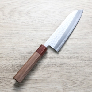 matsutani-santoku-vg1-w 增谷訓生 三德刀 170mm VG1鋼 鎚目 和柄