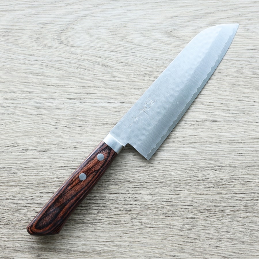 matsutani-santoku-vg1 增谷訓生 三德刀 165mm VG1鋼 鎚目