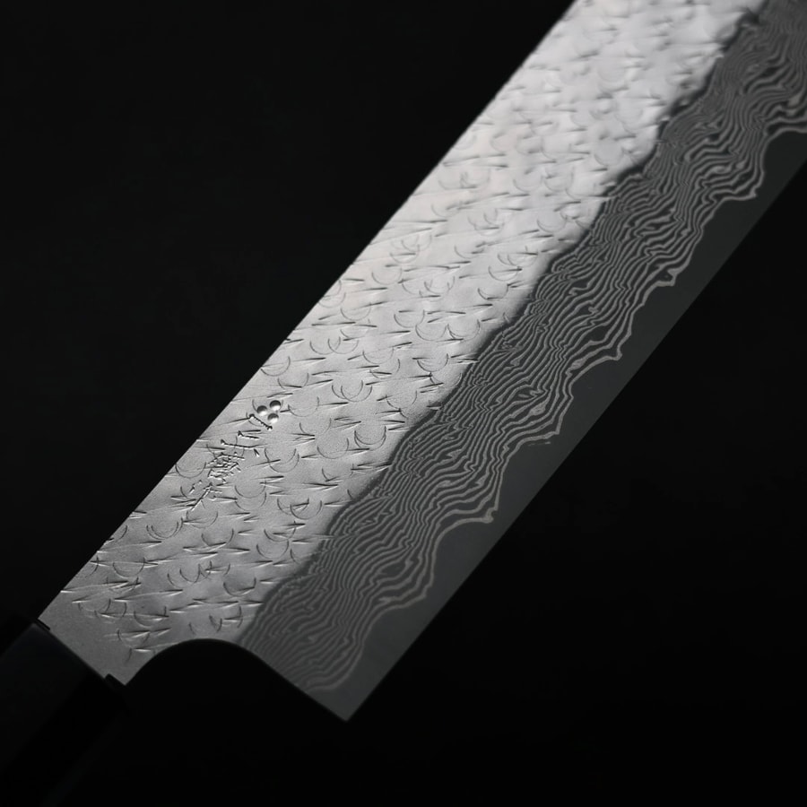 nigara-n180-sgst-a-7-1 藍包丁x二唐刃物 菜切 180mm SG Strix粉末HSS鋼 鎚目大馬士革