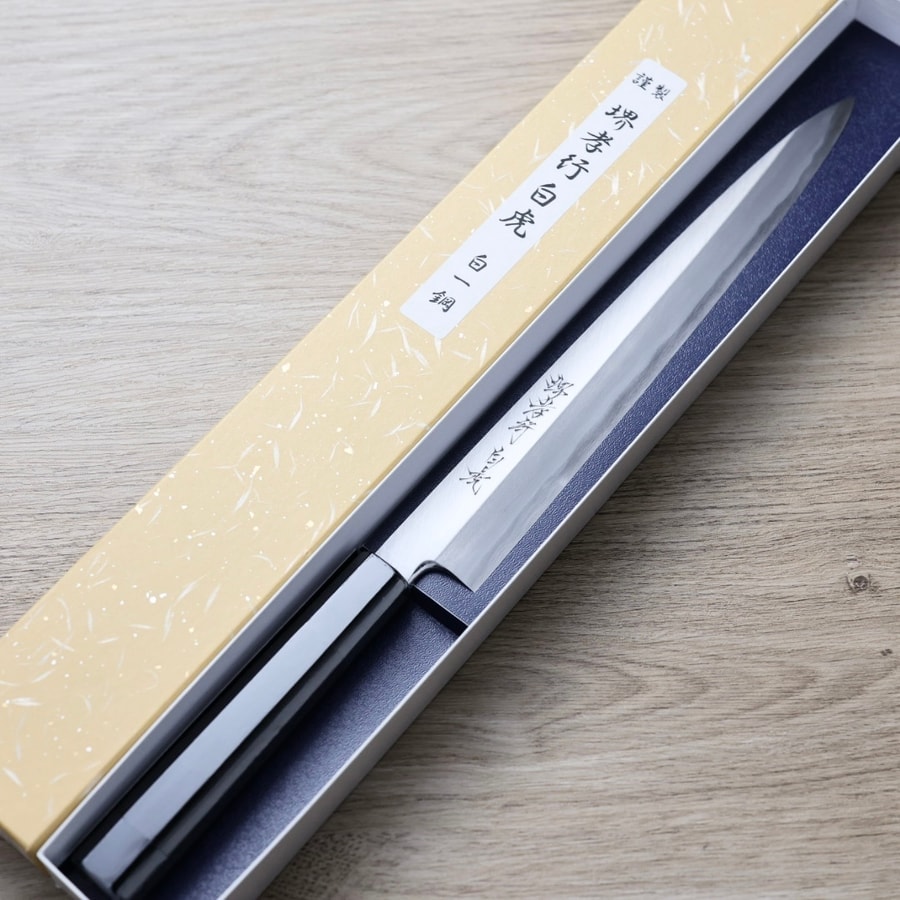 堺孝行 白虎 正夫柳刃 270mm <br>白紙1號鋼/付黑石目鞘:圖片 2