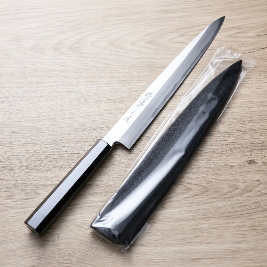 堺孝行 白虎 正夫柳刃 270mm <br>白紙1號鋼/付黑石目鞘:圖片 3