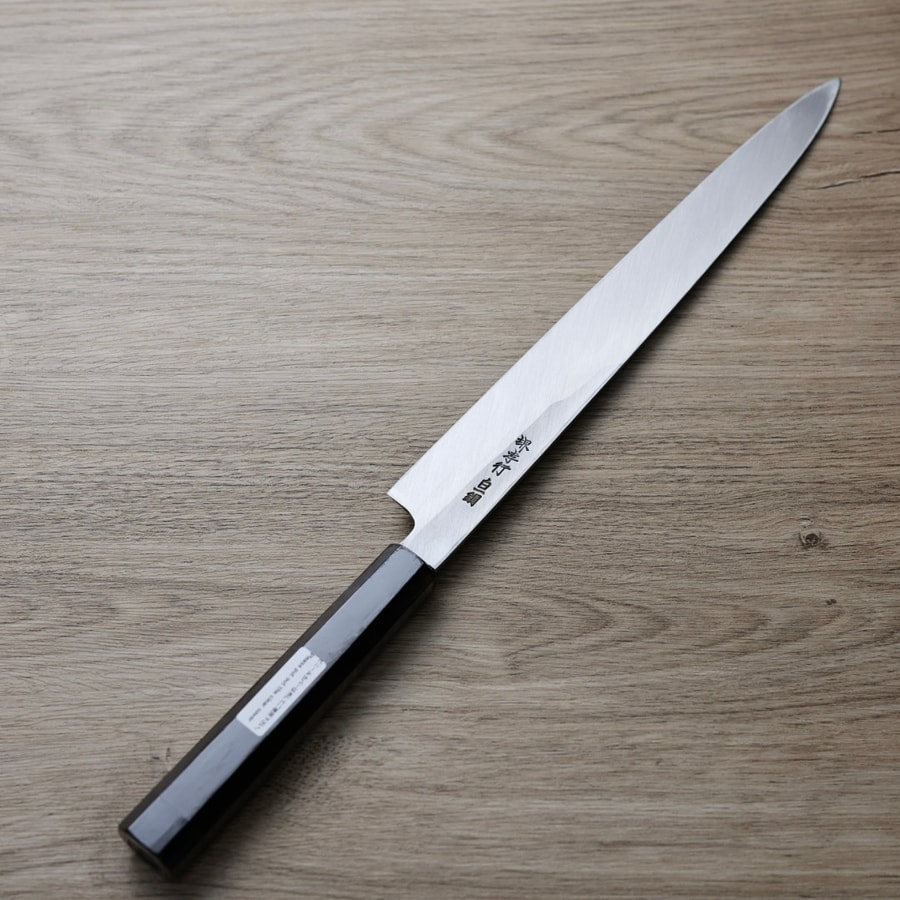 堺孝行 白虎 正夫柳刃 300mm <br>白紙1號鋼/付黑石目鞘:圖片 3
