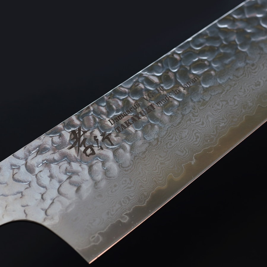 堺孝行 和劍型牛刀 190mm VG10鋼 群青珍珠七彩柄 33層鎚目大馬士革:圖片 4
