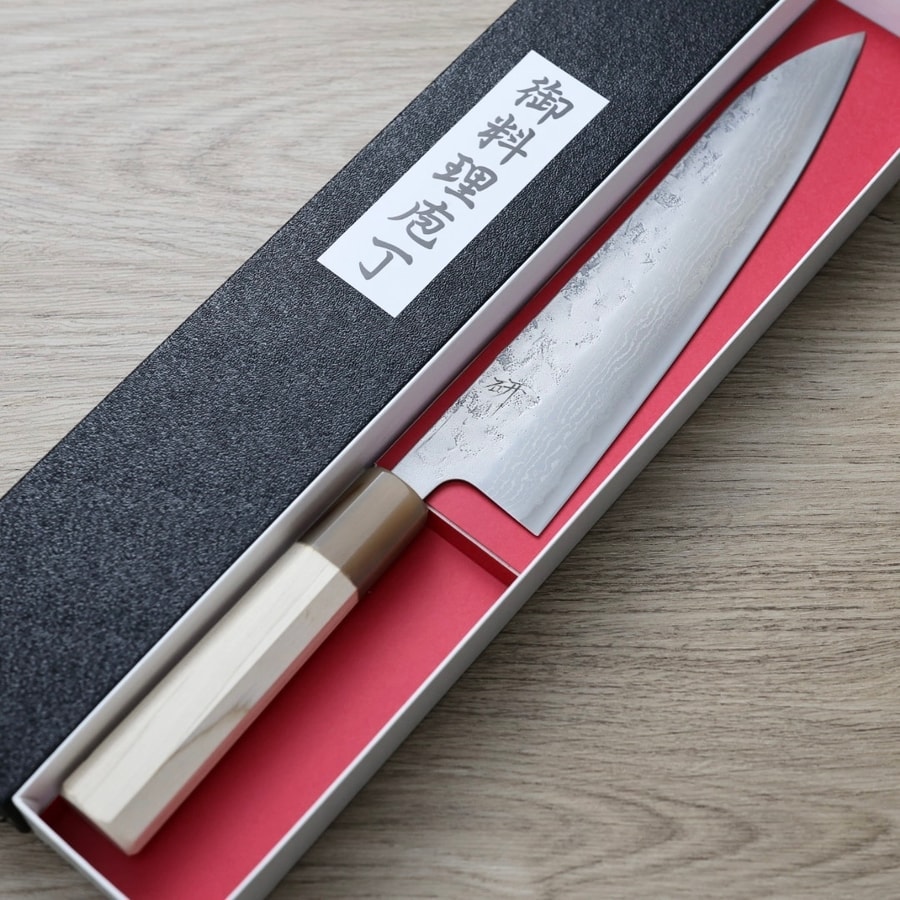 作SAKU 研 牛刀 210mm<br>瑞典鋼 和紙地 大馬士革:圖片 2