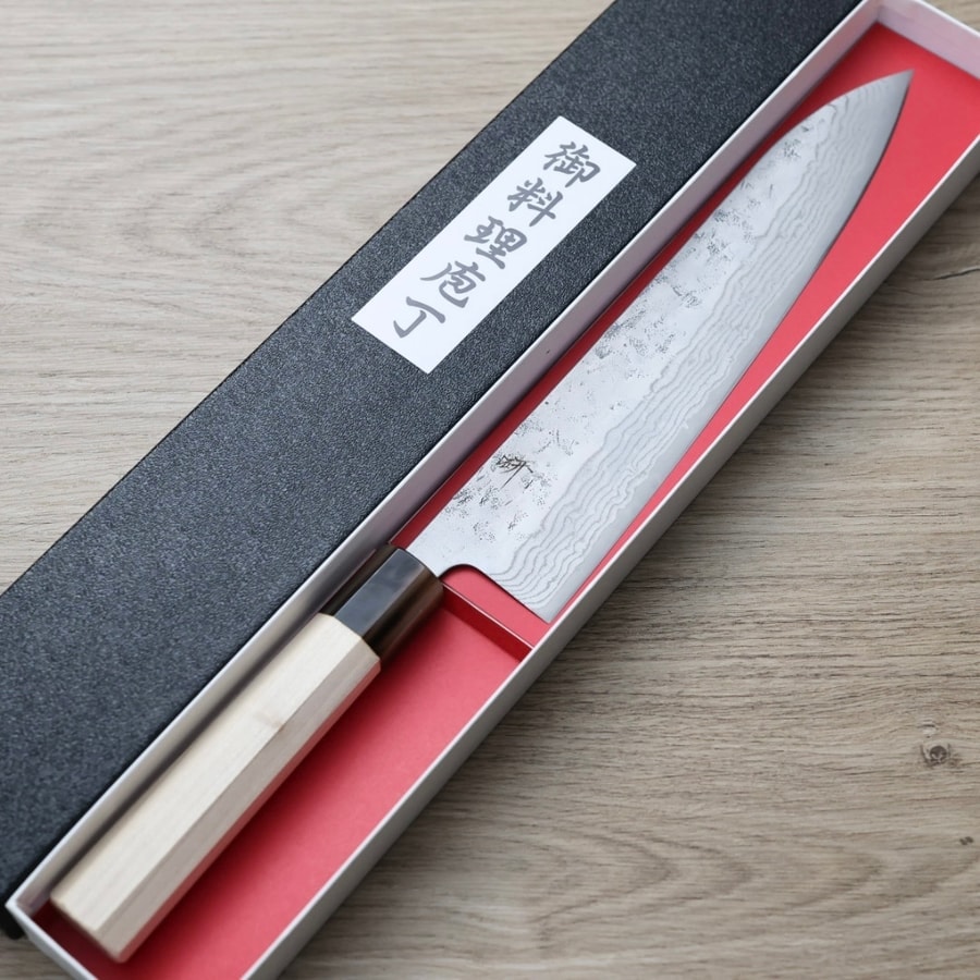 saku-gen-g240sw-2 作SAKU 研 牛刀 240mm 瑞典鋼 和紙地 大馬士革