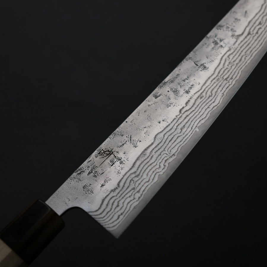 saku-gen-g240sw-5 作SAKU 研 牛刀 240mm 瑞典鋼 和紙地 大馬士革