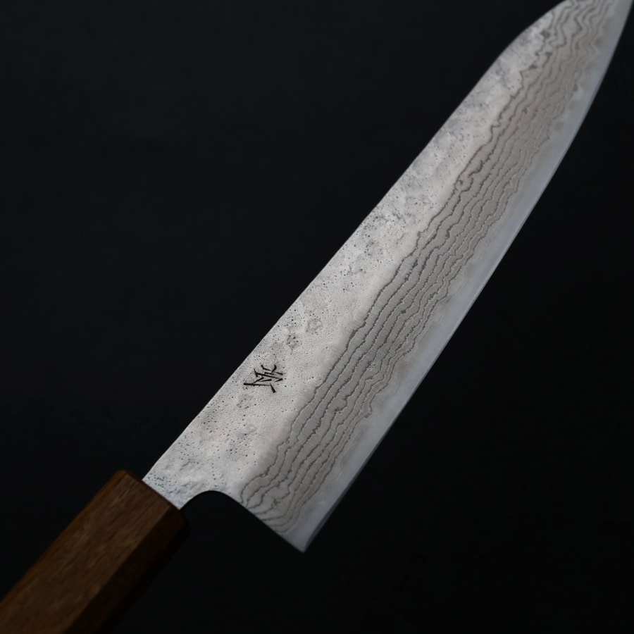 作SAKU 壱 牛刀 210mm 440C鋼 鎚目大馬士革