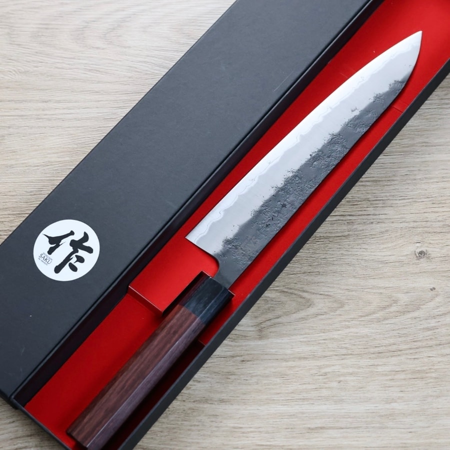 作SAKU 壱 牛刀 240mm 青紙超級鋼 黑打:圖片 2